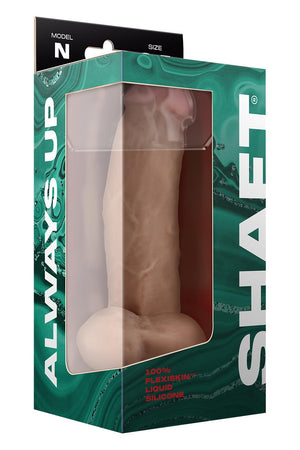 SHAFT MODEL N 8.5 INCH LIQUID SILICONE DONG WITH BALLS PINE