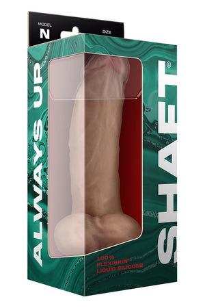 SHAFT MODEL N 9.5 INCH LIQUID SILICONE DONG WITH BALLS PINE