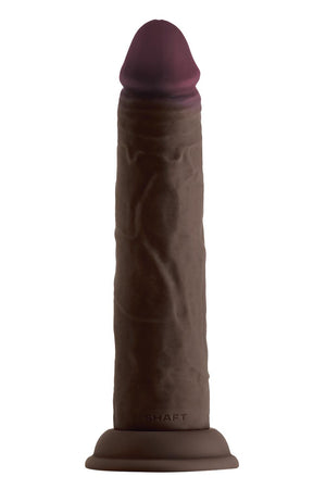 SHAFT MODEL J 8.5 INCH LIQUID SILICONE DONG MAHOGANY
