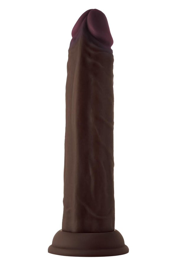 SHAFT MODEL J 8.5 INCH LIQUID SILICONE DONG MAHOGANY