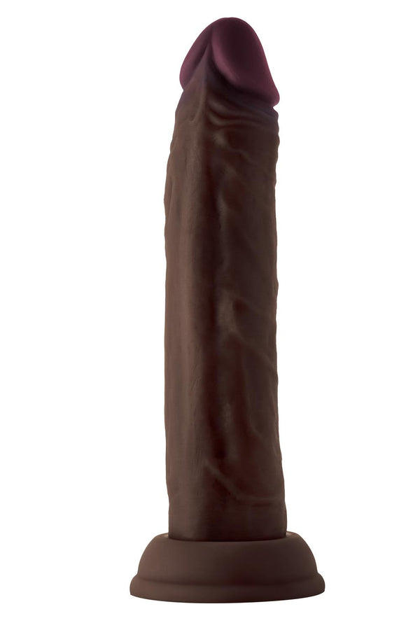 SHAFT MODEL J 7.5 INCH LIQUID SILICONE DONG MAHOGANY