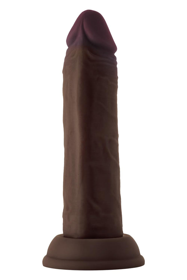 SHAFT MODEL J 6.5 INCH LIQUID SILICONE DONG MAHOGANY