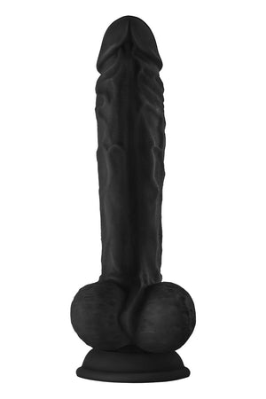 SHAFT MODEL A 10.5 INCH LIQUID SILICONE DONG WITH BALLS BLACK