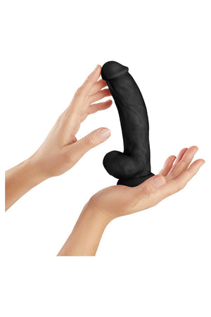 SHAFT MODEL C 7.5 INCH DONG WITH BALLS BLACK