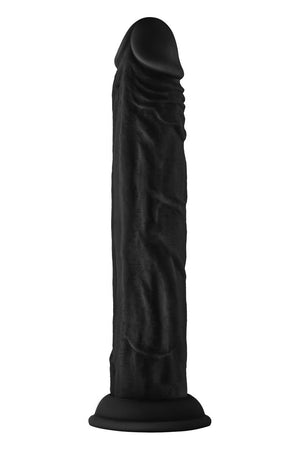SHAFT MODEL J 9.5  INCH LIQUID SILICONE DONG BLACK