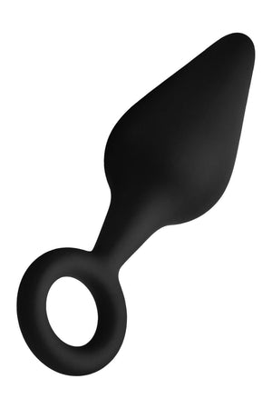 FORTO F-10 SILICONE PLUG W/ PULL RING SMALL BLACK
