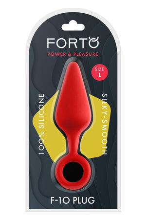 FORTO F-10 SILICONE PLUG W/ PULL RING LARGE RED