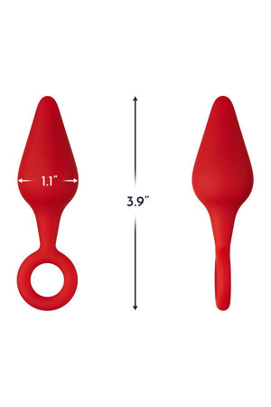 FORTO F-10 SILICONE PLUG W/ PULL RING SMALL RED