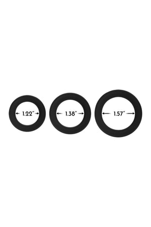 FORTO F-61 3 PIECE C-RING SET BLACK