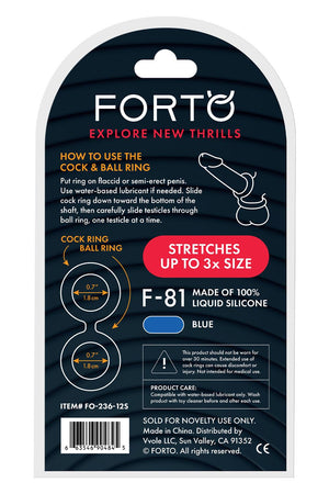 FORTO F-81 DOUBLE RING 44MM BLUE