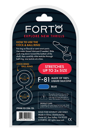 FORTO F-81 DOUBLE RING 51MM BLUE