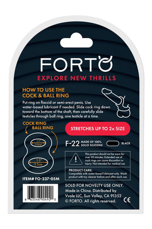 FORTO F-22 D RING MEDIUM BLACK