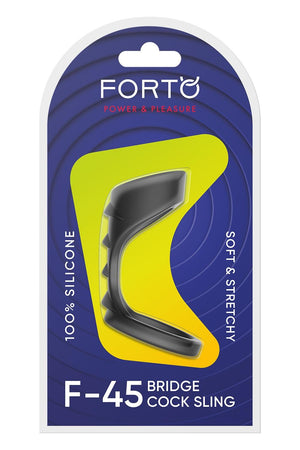 FORTO F-45 TEXTURED BRIDGE COCKSLING BLACK