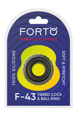 FORTO F-43 TIERED COCK AND BALL RING BLACK