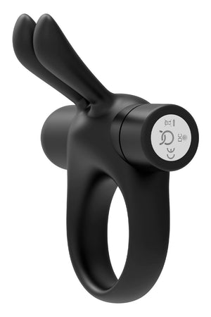 FORTO BUNNY VIBRATING COCKRING BLACK