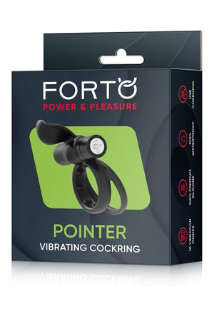FORTO POINTER VIBRATING COCKRING BLACK