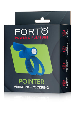 FORTO POINTER VIBRATING COCKRING BLUE