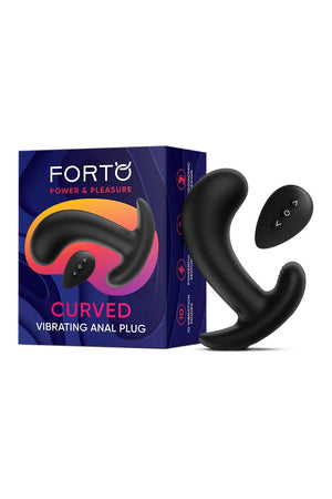 FORTO CURVED VIBRATING PLUG BLACK
