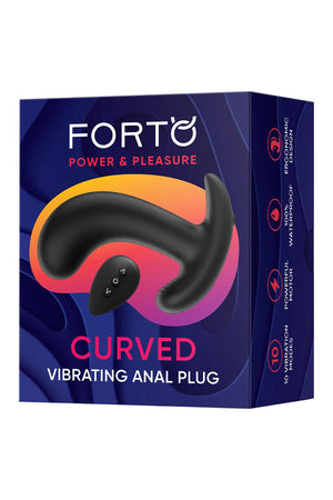 FORTO CURVED VIBRATING PLUG BLACK