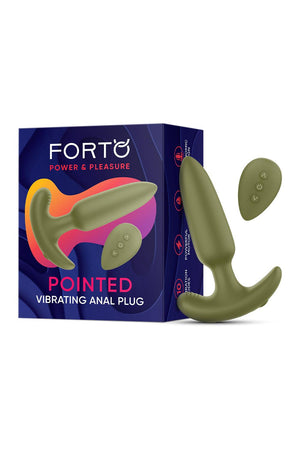 FORTO POINTED VIBRATING PLUG GREEN