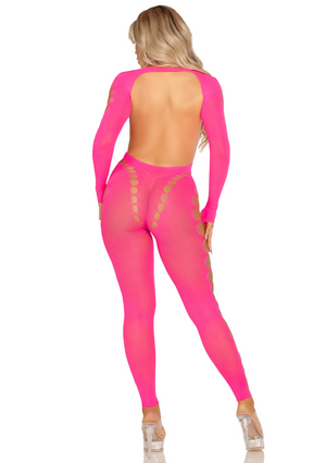 Bodystocking opaque à découpes sans pieds