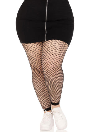 Collant sans pieds en résille industrielle grande taille