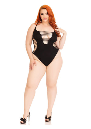 Body déchiré dos nageur et dos string grande taille