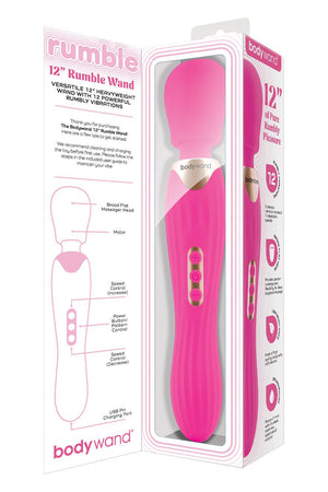 BODYWAND RUMBLE WAND 12 INCH HOT PINK