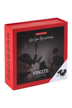 VIRGITE  PROSTATIC VIBRATOR WITH REMOTE CONTROL BLACK