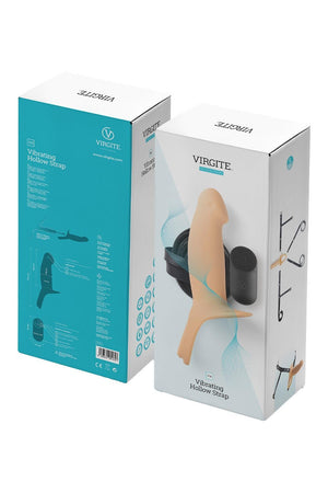 VIRGITE H4 VIBRATING HOLLOW STRAP H4 SIZE L FLESH