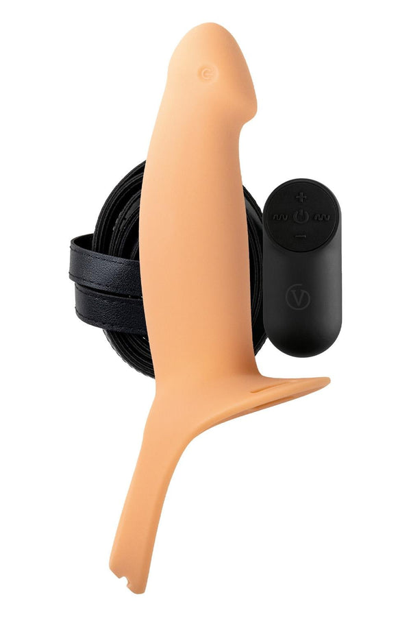 VIRGITE H4 VIBRATING HOLLOW STRAP H4 SIZE L FLESH