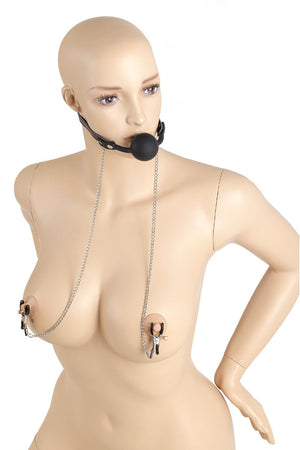 VIRGITE NIPPLE CLAMPS WITH MOUTH GAG