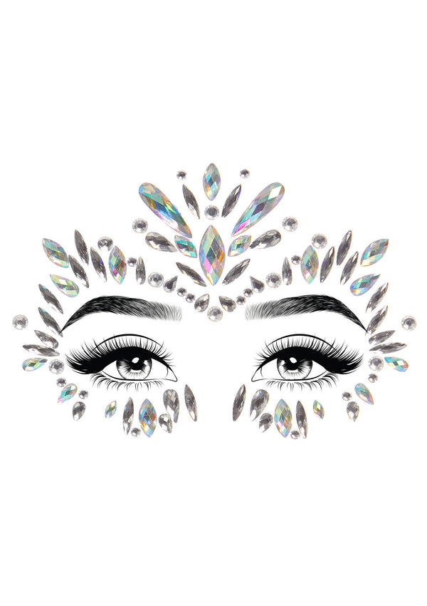 Autocollants bijoux de visage adhésifs Iris