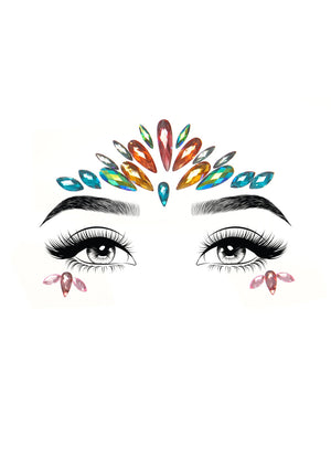 Autocollants bijoux de visage adhésifs Avri
