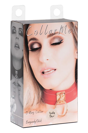 KINKY DIVA O-RING COLLAR RED/GOLD