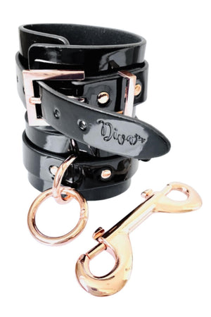 KINKY DIVA ANKLE CUFFS BLACK