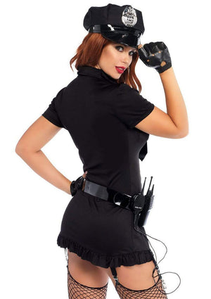 Robe de policière avec jarretelles