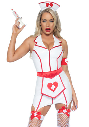 Robe d'infirmière urgentiste sexy en vinyle