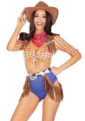 Haut et pantalon cow-girl coquine