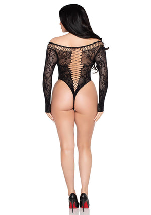 Body en résille et dentelle