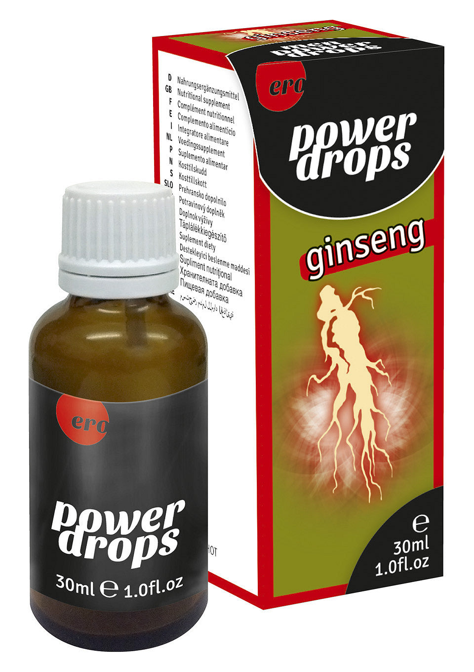 Gouttes stimulantes au ginseng pour homme 30 ml