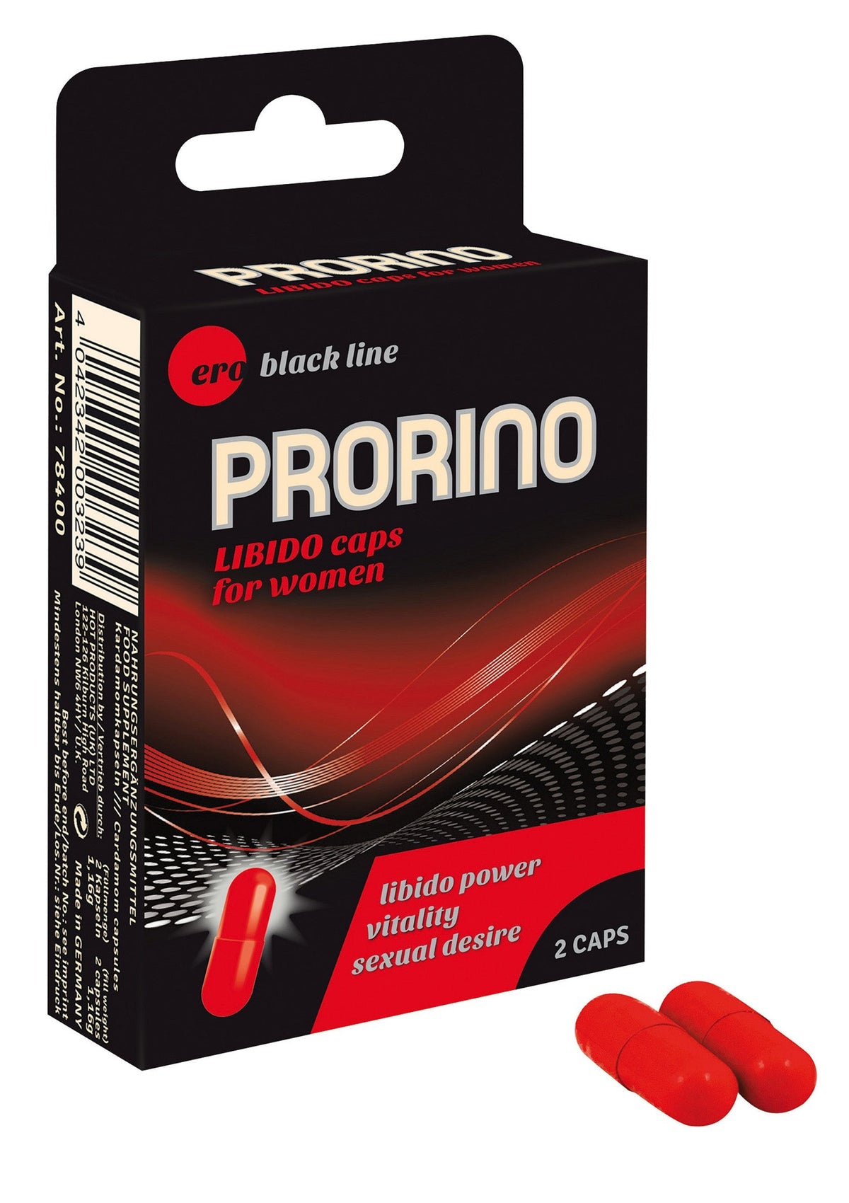 Capsules stimulantes libido Prorino pour femme - 2 pièces