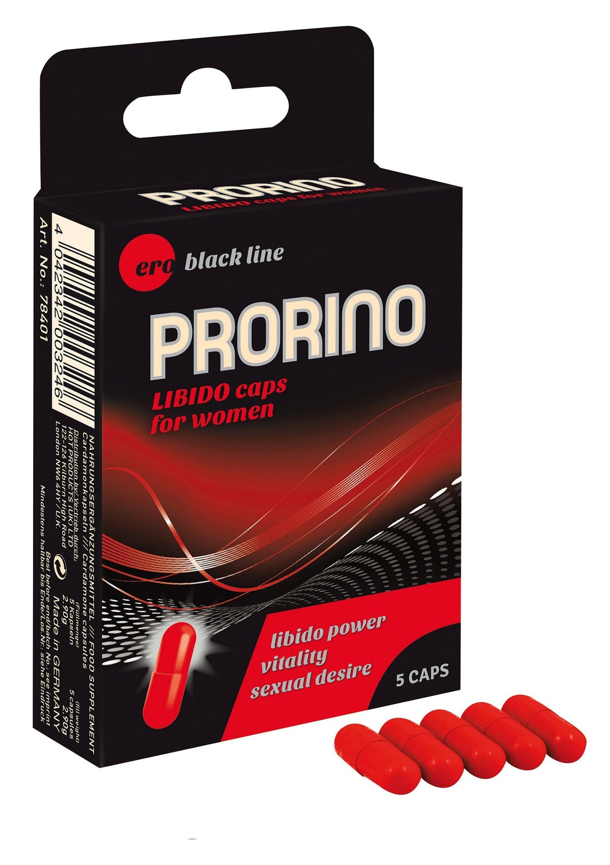 Capsules stimulantes libido Prorino pour femme - 5 pièces