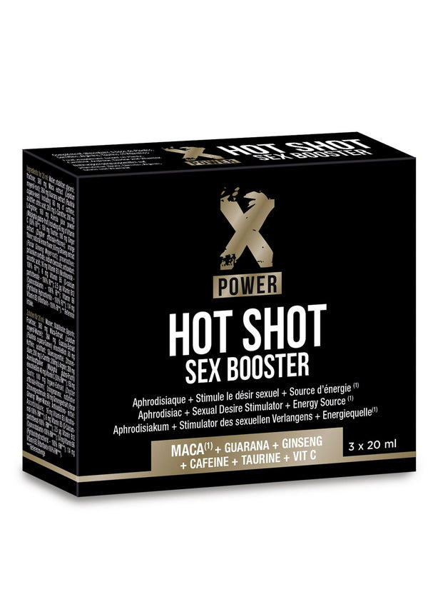 X POWER - HOT SHOT SEX BOOSTER AUGMENTATION DE LA LIBIDO 3 X 20 ML