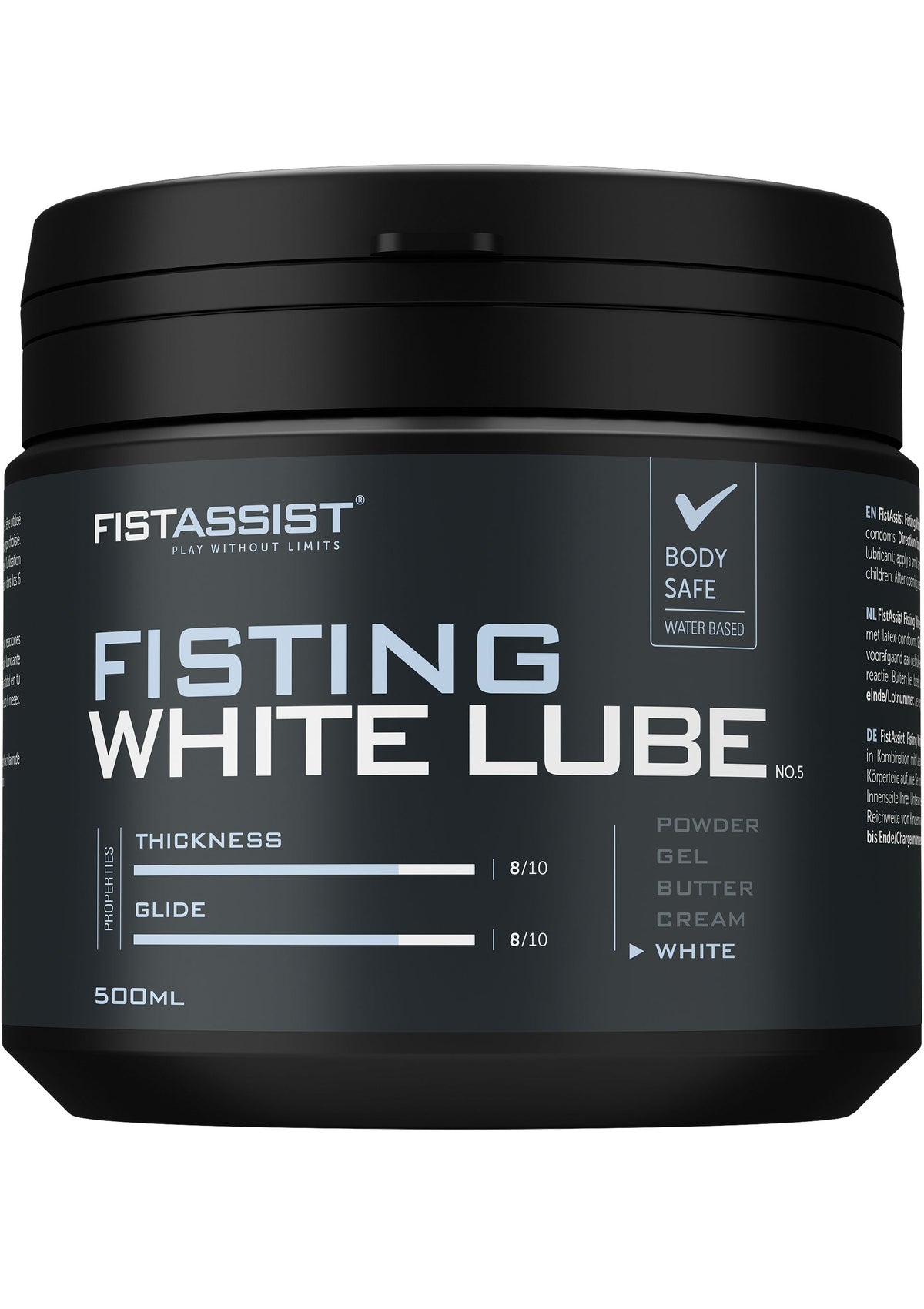 Lubrifiant blanc de fisting 500 ml