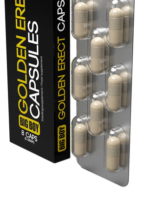 Capsules stimulantes érection Big Boy Golden - 8 pièces