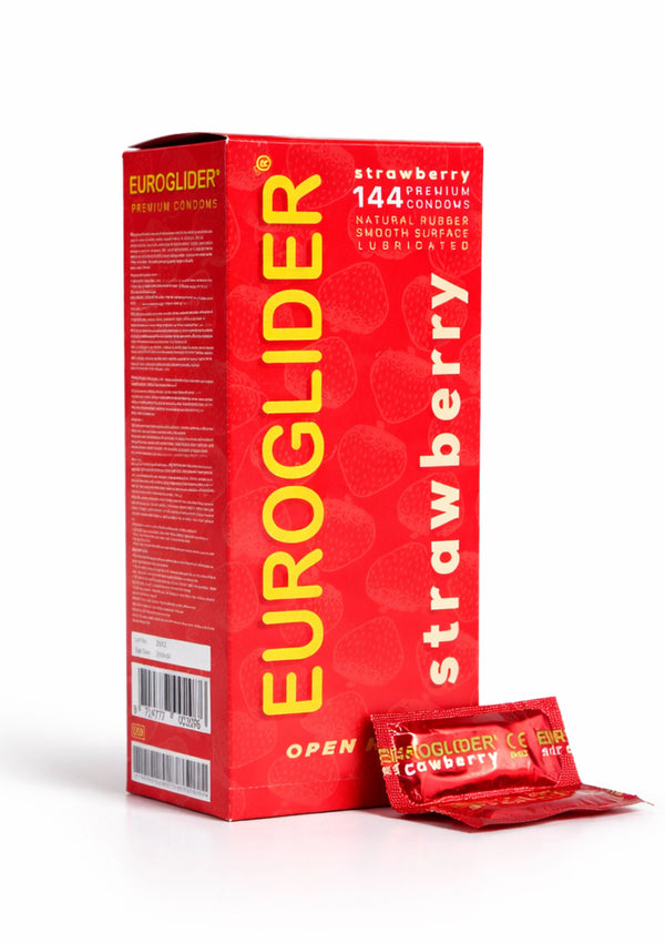 Préservatifs Euroglider fraise - 144 pièces