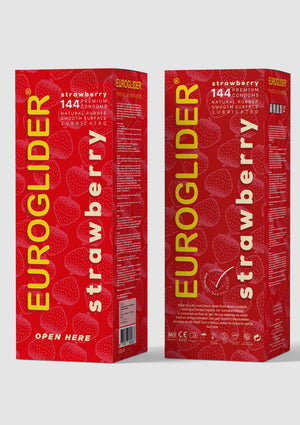 Préservatifs Euroglider fraise - 144 pièces
