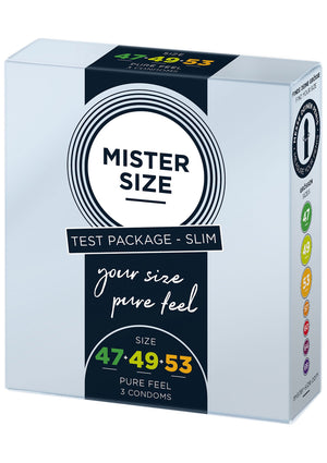 Préservatifs Mister Size 47-49-53 mm - assortiment de 3 tailles