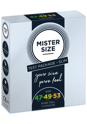 Préservatifs Mister Size 47-49-53 mm - assortiment de 3 tailles